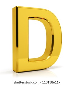 Gold Letter D Isolated On White Stock Illustration Shutterstock