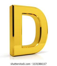 Gold Letter D Isolated On White Stock Illustration 1131386117 ...