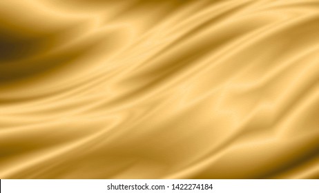 Gold Luxury Fabric Background With Copy Space