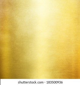 Gold Metal Background Light Brushed Steel Plate