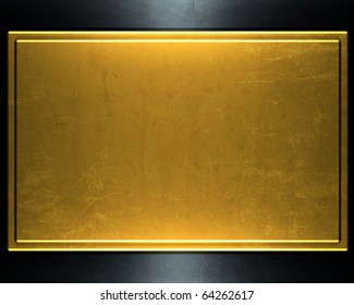 Gold Metal Plate