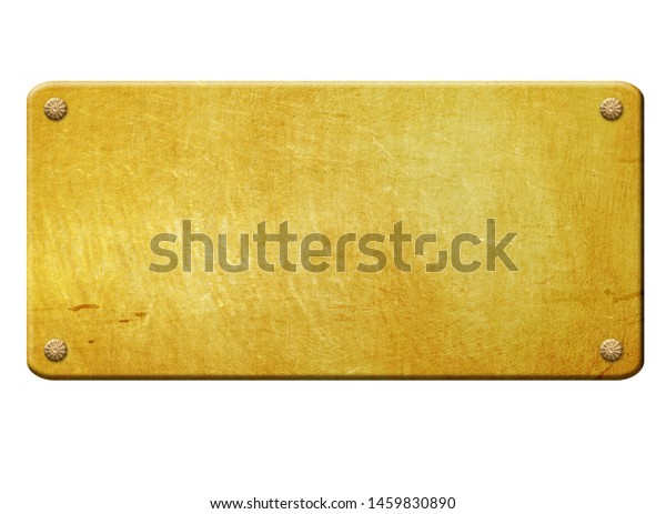 Gold Metal Plate Rivets Isolated On Stock Illustration 1459830890 Shutterstock