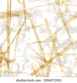 Gold Metallic Handmade Rice Paper Texture. Seamless Washi Sheet Background With Blur Golden Metal Flakes. For Modern Wedding Texture, Elegant Stationery And Minimal Japanese Style Design Elements.