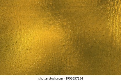 Gold Metallic Textured Background. Golden Foil Sheet For Design Or Gift Wrapper.