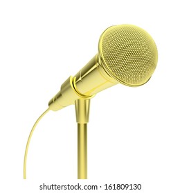 Golden Microphone Images, Stock Photos & Vectors | Shutterstock