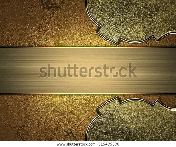 Gold Nameplate Element Design Template Design Stock Illustration