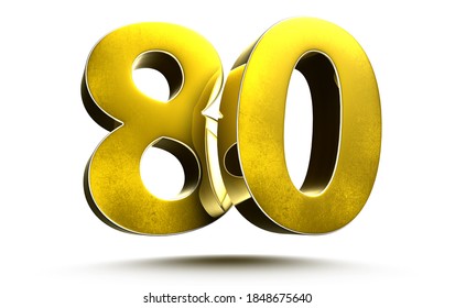 Gold Numbers 89 Isolated On White Stock Illustration 1863099487 ...