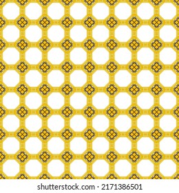 The Gold Octagon Design In Fabric Seamless Pattern