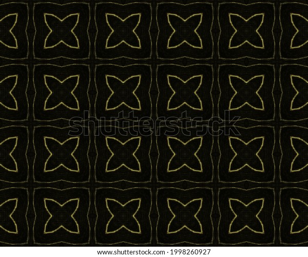 Gold Old Pattern. Black Ethnic Rug. Gold Elegant
Ikat Pattern. Ink Green Embroidery. Retro Design Texture. Black Old
Texture. Tile Classic Batik. Seamless Print Pattern. Turkish
Template Batik