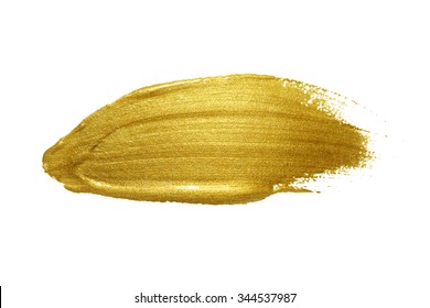 Vector Gold Paint Smear Stroke Stain Stock Vector (Royalty Free ...