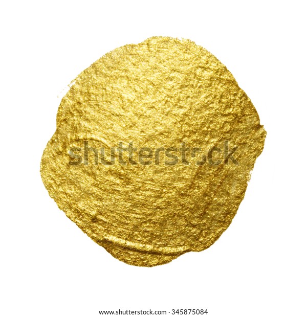 Gold Paint Circle Smear Stain Texture Stock Illustration 345875084 ...