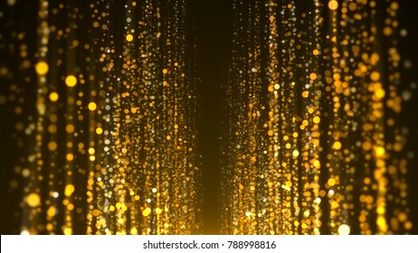 Gold particles awards background