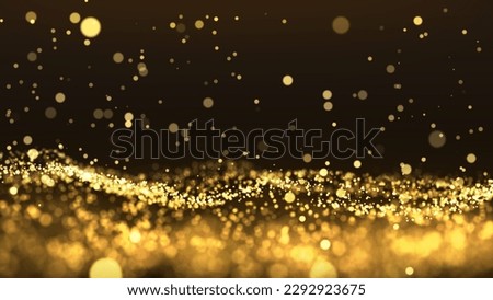 gold particles awards background is a motion graphics. Luxury gold glitter abstract background. flying flickering particles bokeh loop background.