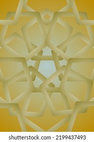 The Gold Pentagon Design Background 