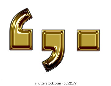 Gold Period Quotation Mark