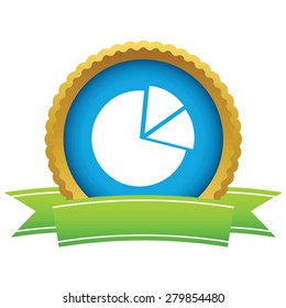 Gold Pie Chart Logo On A White Background