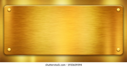 Gold Polished Metal Plates Rivets Shiny Stock Illustration 1933639394 ...