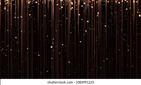 Gold Rain Background. Dust Particles Background