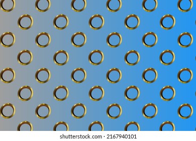 Gold Ring Pattern On Blue Gray Background