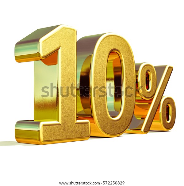 Gold Sale 10 Gold Percent Off Stock Illustration 572250829