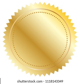 Golden Seal Isolated On White Background Stock Illustration 514445923 ...