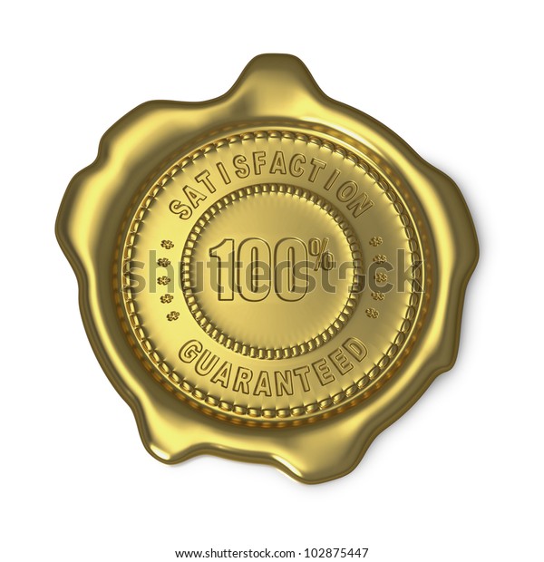 Gold Seal Approval 100 Guaranteed Satisfaction Stock Illustration ...