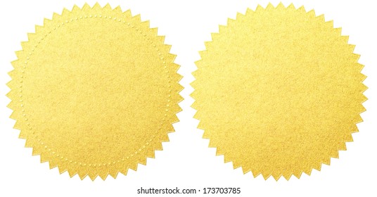 gold seal labels set with clipping path included - Shutterstock ID 173703785