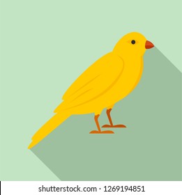 Gold Song Bird Icon. Flat Illustration Of Gold Song Bird Icon For Web Design