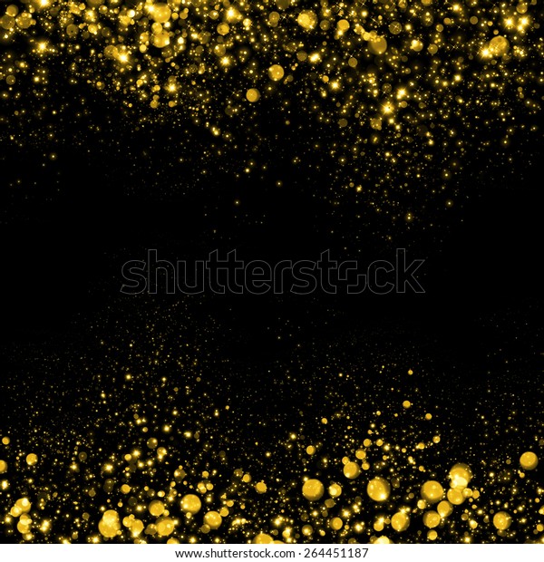 Gold Sparkle Glitter Background Glitter Stars Stock Illustration 264451187