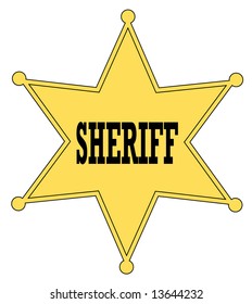 Gold Star Sheriff Badge Old West Stock Illustration 13644232 | Shutterstock