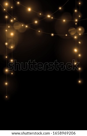 Similar – Image, Stock Photo Blurred string of lights against dark background