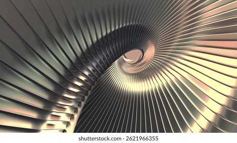 Gold striped pattern background, 3d lines design, abstract golden wavy background for business presentation, 3D render illustration.