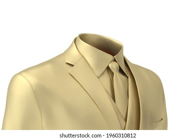 black suit white shirt gold tie