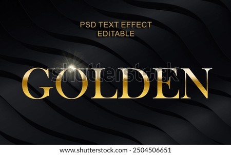Gold text effect editable gold texture