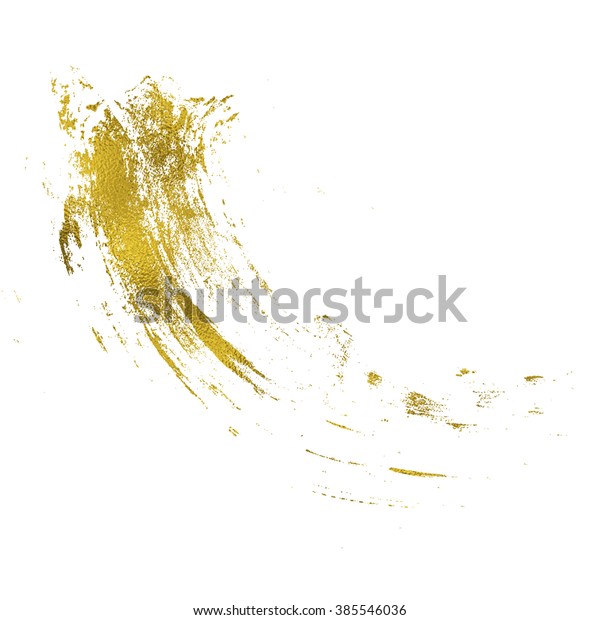 Gold Texture Messy Brush Stroke Hand Stock Illustration 385546036 ...