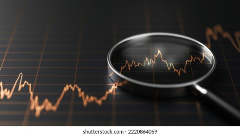 Gold trade chart stock analysis on growth financial business money market 3d background with profit investment exchange graph data concept and global economy currency diagram price marketing research.