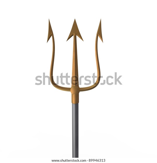 Gold Trident Stock Illustration 89946313