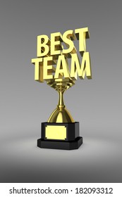 Gold Trophy For The Winner Of A Best Team