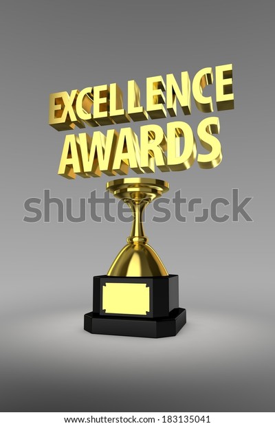 Gold trophy\
for the winner of a Excellence Awards\
