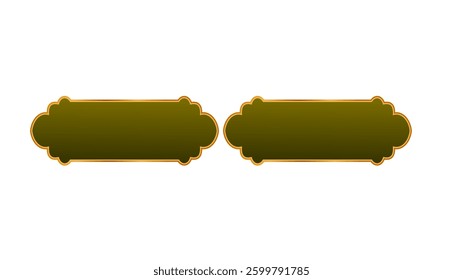 Gold Vintage Label Template  Blank Name Tags and Custom Frames