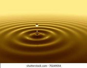 Gold Water Drop