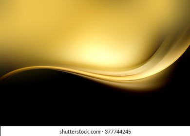 Gold Wave Design Background Light Effect