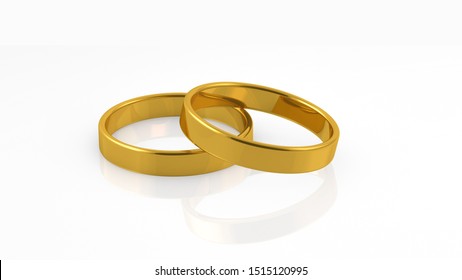 Gold Wedding Rings Jewelry Symbol Love Stock Illustration 1515684428 ...