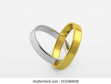 Gold Wedding Rings Jewelry Symbol Love Stock Illustration 1515684428 ...