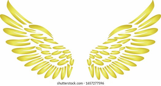 Gold Wings Angel In Heaven