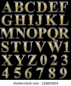 Gold Alphabet Stock Vector (Royalty Free) 95783194 | Shutterstock