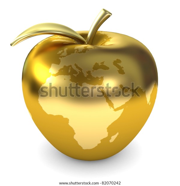 Golden Apple Earth Stock Illustration