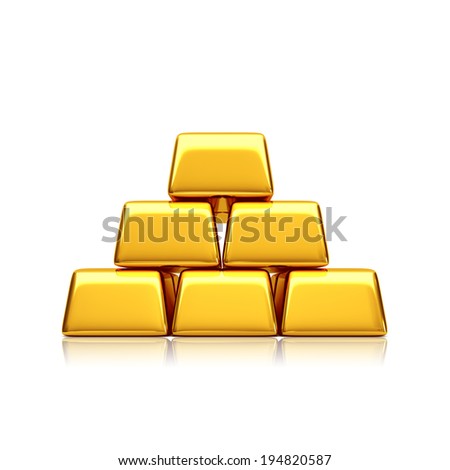 Golden bars pyramid