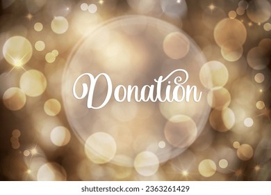 Golden Christmas Background, Festive, Blurry Bokeh Holiday Background With Text Donation - Powered by Shutterstock