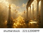 The golden columns in palace